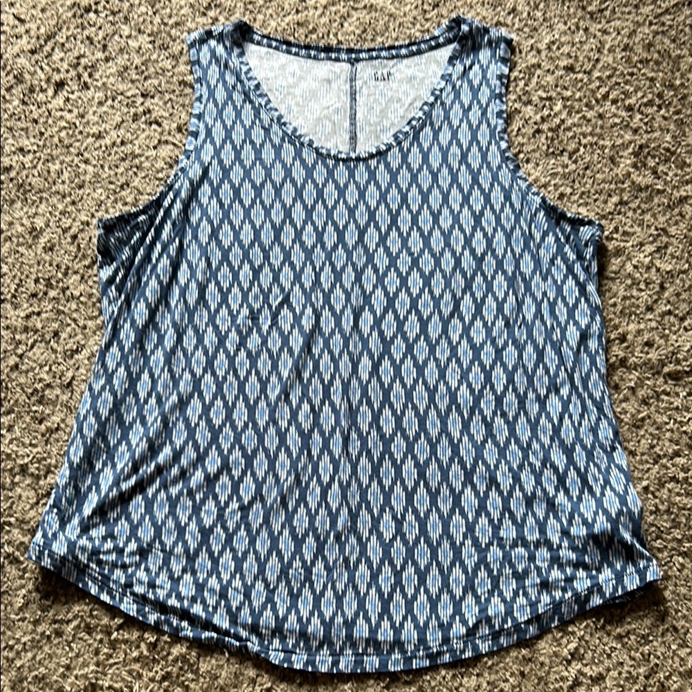 GAP Blue Patterned Women's Tank top